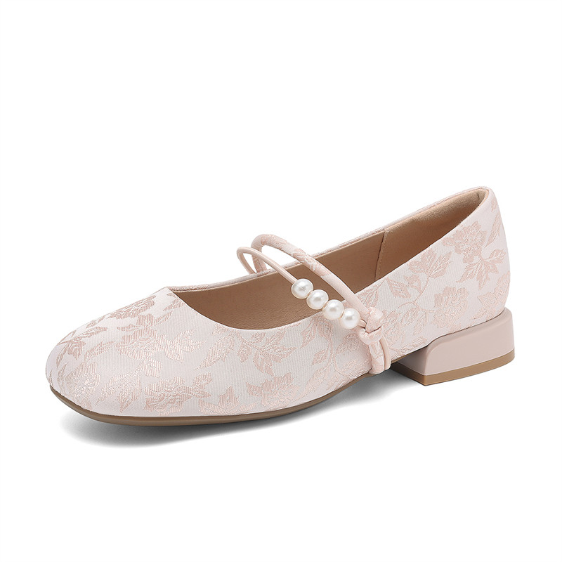 达芙妮缎面玛丽珍女鞋2025新款春秋低跟软底国风新中式配旗袍单鞋,淘宝优惠券,粉丝福利购,淘宝优惠卷