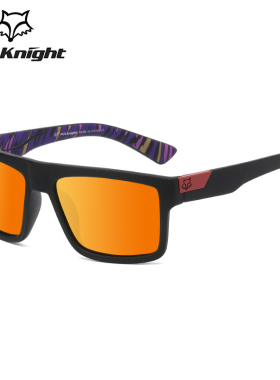 Fox knight偏光方形复古太阳镜男女宝丽来运动眼镜炫彩防紫外线
