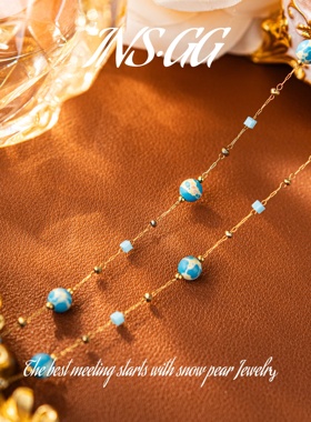 【INS · GG】原创设计小众高级感钛钢吊坠轻奢时尚绿松项链X902