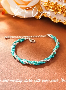 铜合金仿水晶手链 【柏荼】铜·轻奢设计 WS0709素款手工气质手链