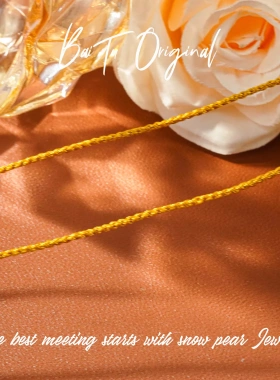 【柏荼】铜合金 轻奢手工 WX0193布艺项链·中长