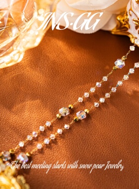 【INS · GG】原创设计2025爆款颈链小众锁骨链仿水晶项链X564