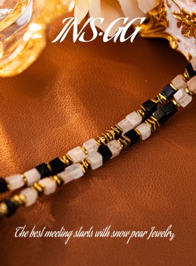 【INS · GG】2025新款原创设计玛瑙颈链小众轻奢钛钢项链X994