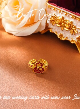 铜合金合成锆石戒指 【柏荼】 铜· 轻奢设计 CPJ489戒指