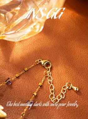 【INS · GG】晶紫藤晶轻奢手工 LX3037项链·中长