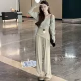 Дизайнерский комплект, жилет, штаны для отдыха, тренд сезона, 3 предмета