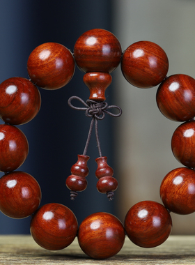 小叶紫檀20高密老料佛珠精工手串