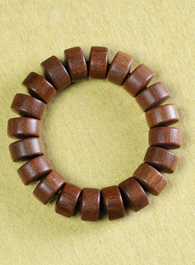 印尼金星紫檀药片珠手串