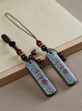 沉香木上上签平安牌吊坠挂件