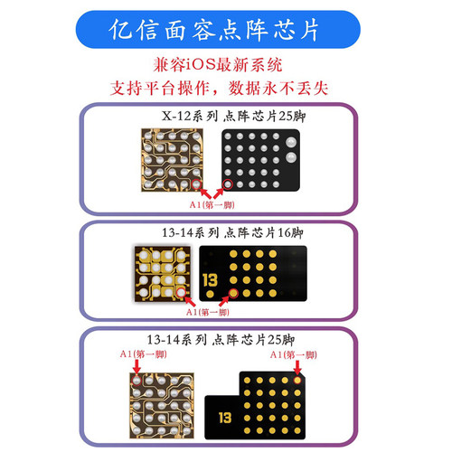 亿信AY点阵排线原彩电池修复仪X-11 12 13免焊接外置15面容芯片IC - 图2
