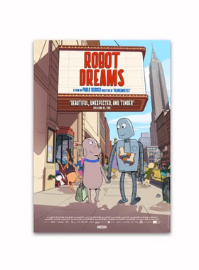 机器人之梦Robot Dreams电影海报周边宿舍卧室客厅防水装饰画定制
