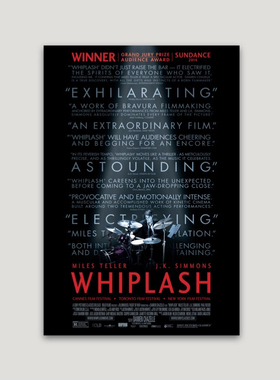 爆裂鼓手Whiplash音乐电影海报周边宿舍卧室客厅装饰画防水定制