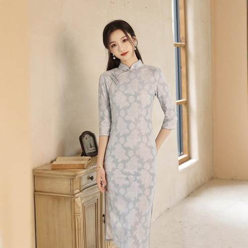 新中式女装国风旗袍套装秋季穿搭百日满月抓周宝宝周岁宴妈妈礼服 - 图0