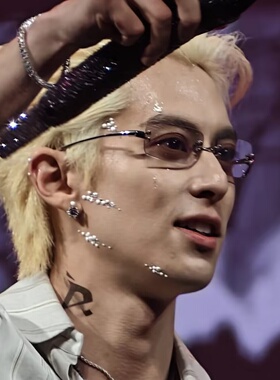 王鹤棣同款墨镜男款痞帅复古无框个性浅灰色防紫外线时尚太阳眼镜