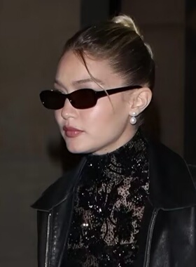 肯豆同款墨镜女欧美复古椭圆形猫眼偏光防紫外线近视太阳眼镜小脸
