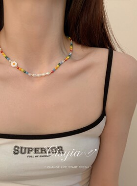 珍珠项链女夏季高级锁骨