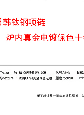 真金电镀钛钢项链2023年新