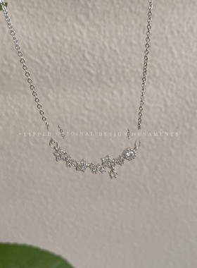 网红超级闪光锆石花项炼女