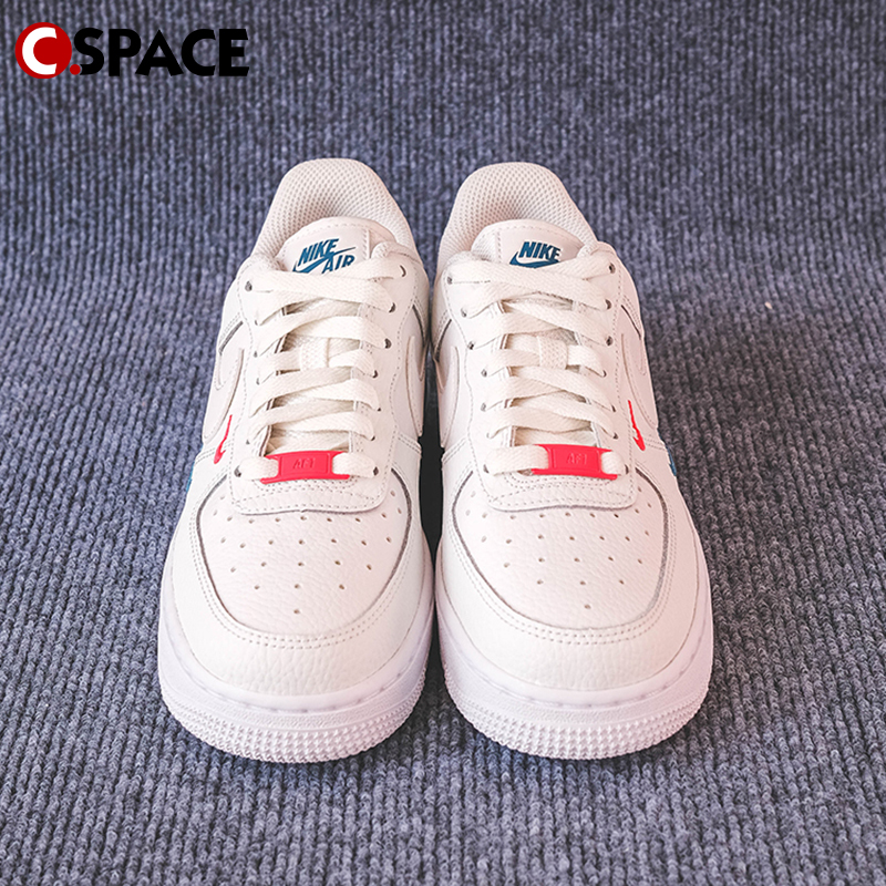 Cspace ZC Nike Air Force 1 AF1 白橙蓝 迈阿密 双钩CT1989-101 - 图1