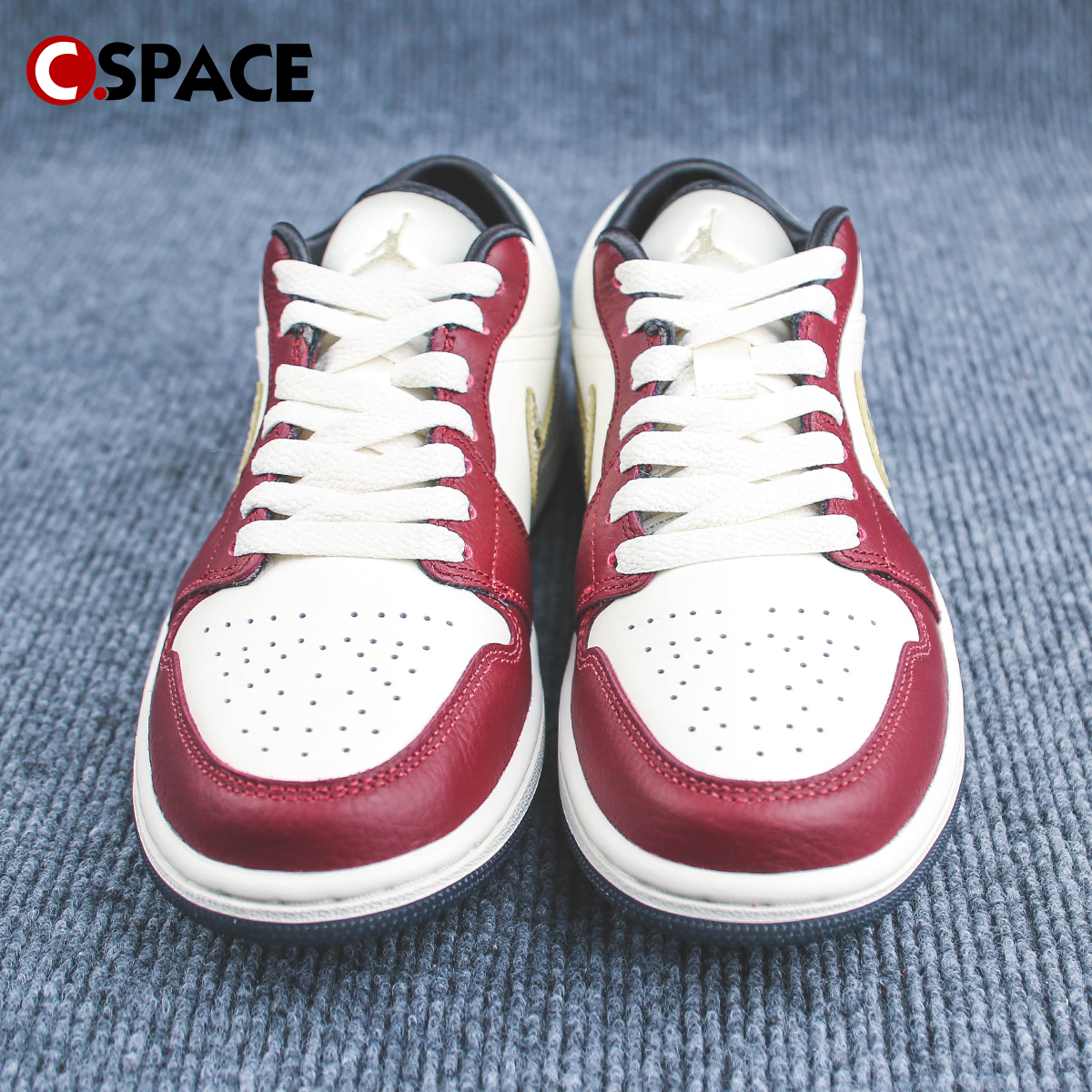 Cspace W Air Jordan 1 Low SE AJ1白红黄 复古篮球鞋 FJ5735-100 - 图1