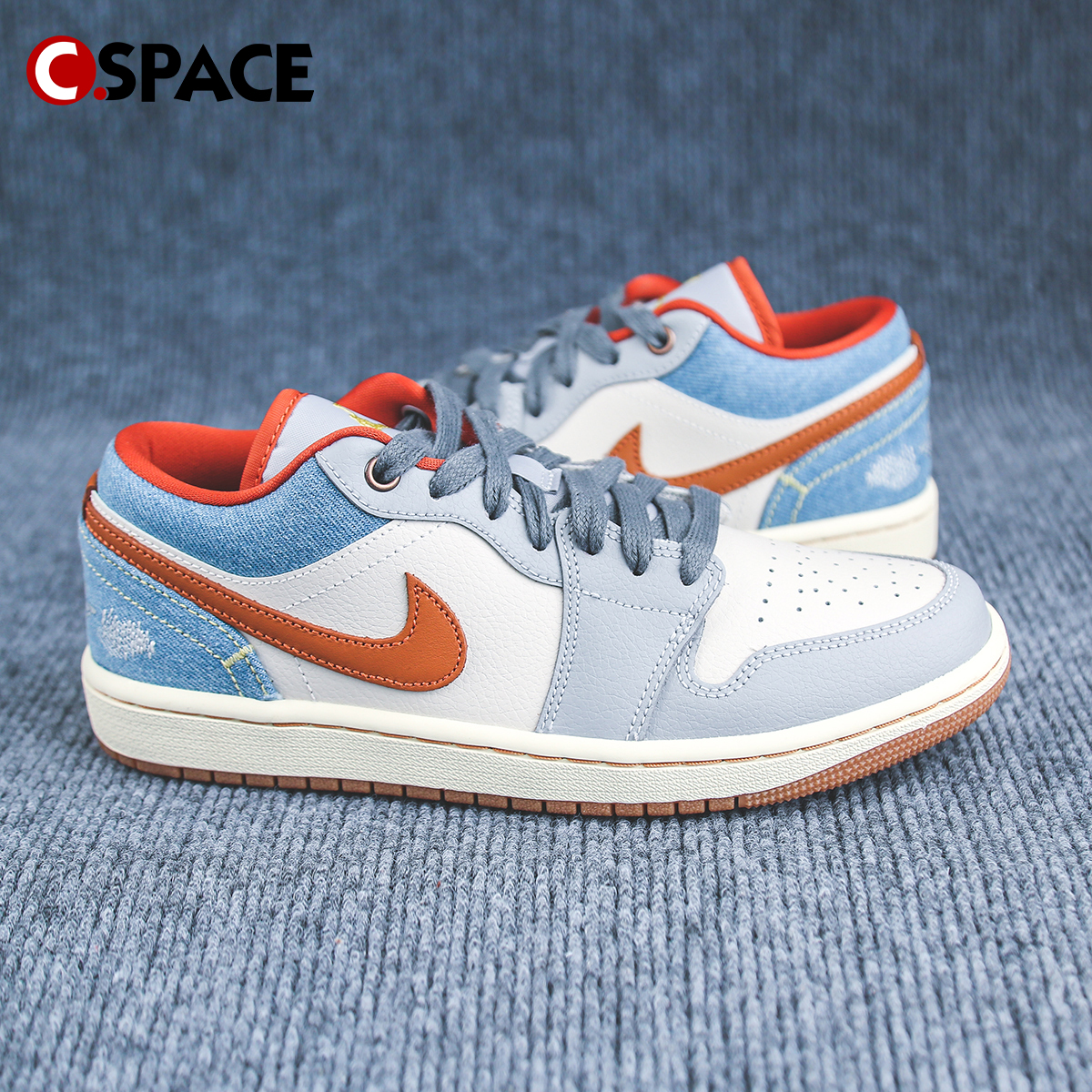 Cspace W Air Jordan 1 AJ1蓝白色 舒适百搭 板鞋 FZ5045-091 - 图0