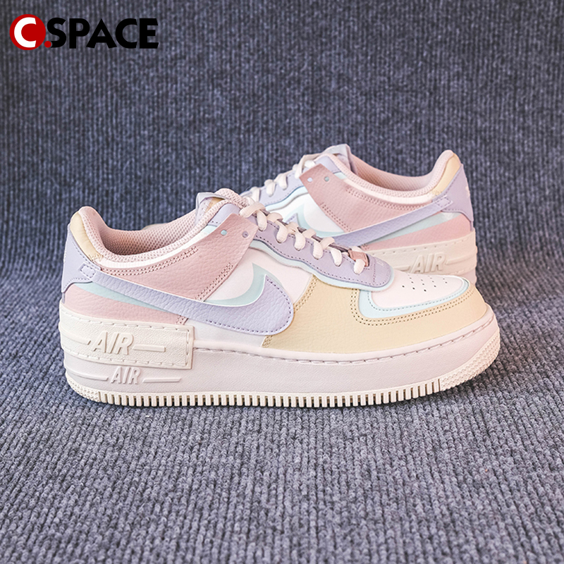 Cs Nike Air Force 1 Shadow AF1马卡龙低帮板鞋 CI0919-106-图1