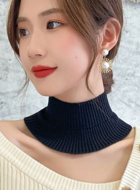 羊绒脖套女针织弹力高领颈椎保暖