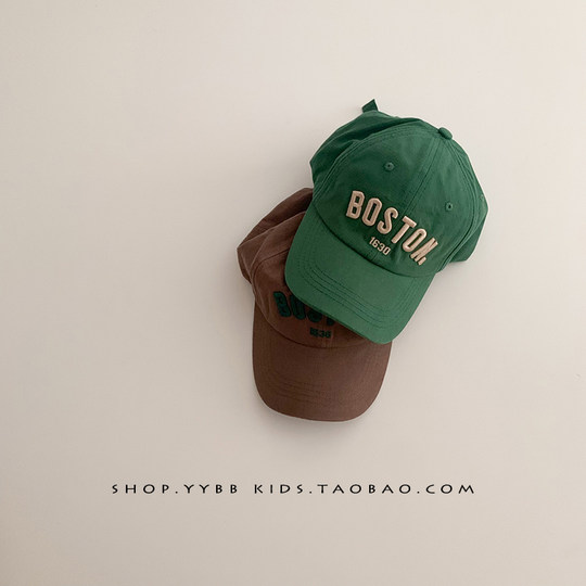 Spring and autumn boys' and girls' baseball caps and peaked caps