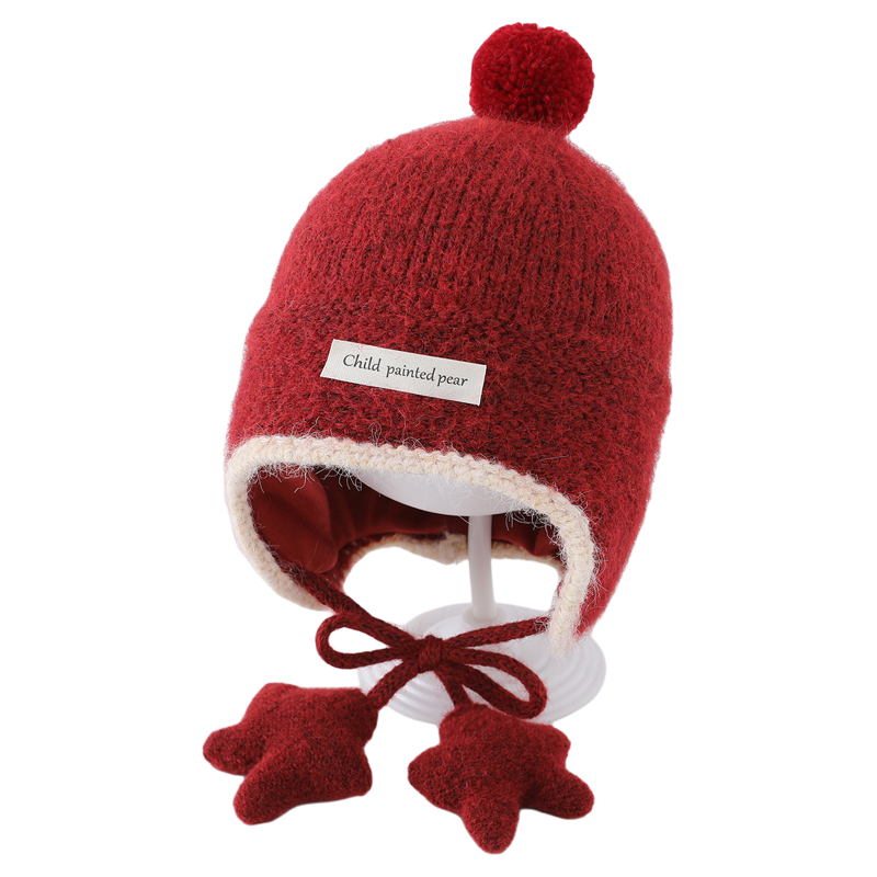 儿童帽子秋冬季保暖加厚针织护耳帽男女宝宝可爱防风毛线韩版帽潮,淘宝优惠券,粉丝福利购,淘宝优惠卷