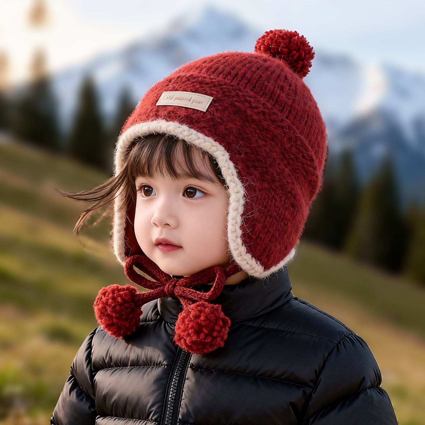 儿童帽子秋冬季保暖加厚针织护耳帽男女宝宝可爱防风毛线韩版帽潮,淘宝优惠券,粉丝福利购,淘宝优惠卷