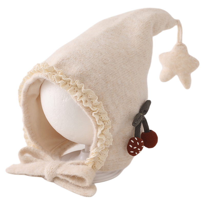 韩版儿童帽子秋冬季保暖加厚针织护耳尖尖帽女宝宝出游防风毛线帽,淘宝优惠券,粉丝福利购,淘宝优惠卷