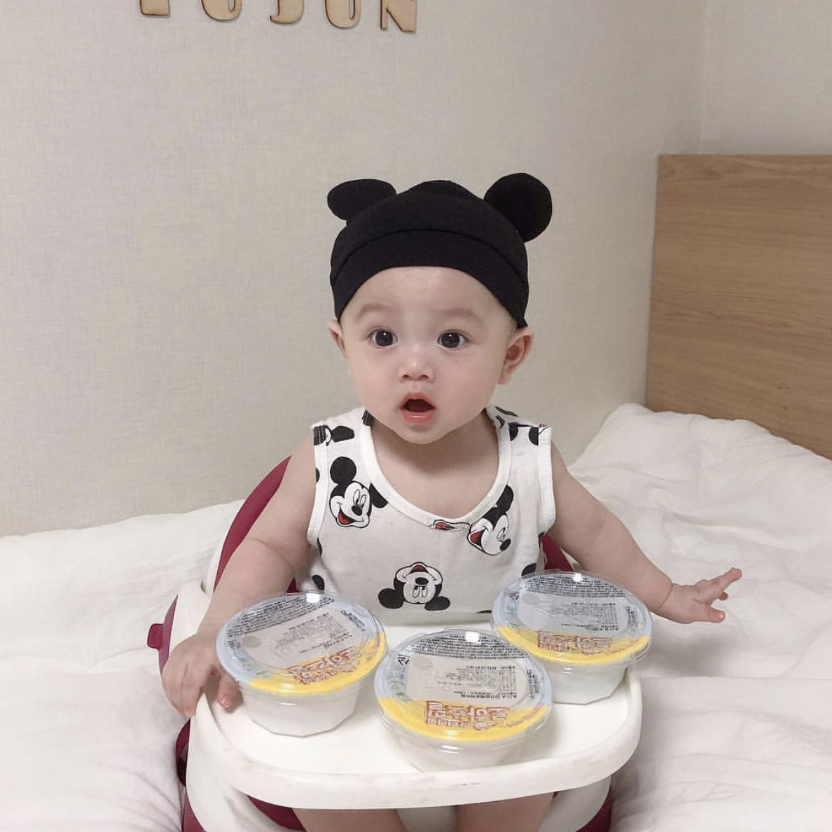 2024新款韩国ins婴幼儿春秋纯棉帽子新生儿耳朵宝宝帽儿童针织帽,淘宝优惠券,粉丝福利购,淘宝优惠卷