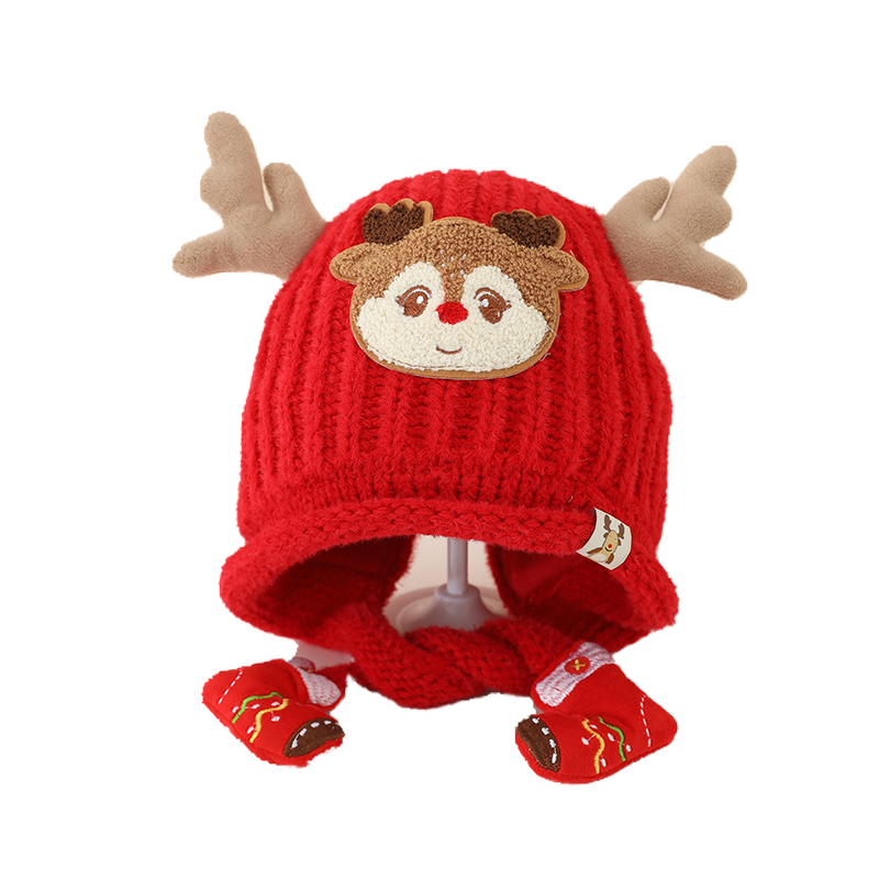 儿童帽子秋冬季加厚保暖女宝宝毛线帽男童可爱超萌冬款防风护耳帽,淘宝优惠券,粉丝福利购,淘宝优惠卷