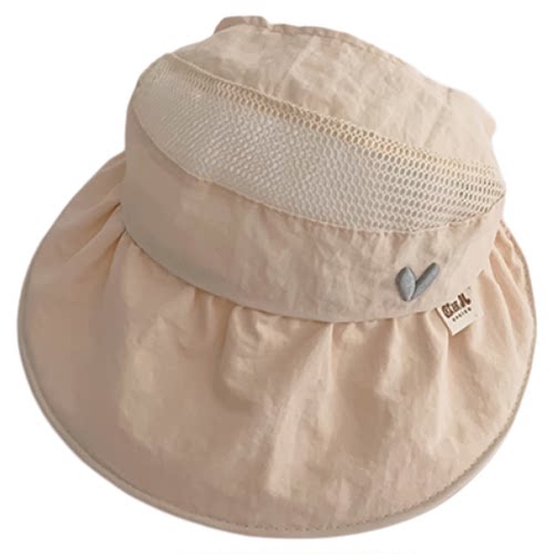 女童帽子夏季薄款大帽檐鸭舌空顶帽女宝宝可扎马尾遮阳防晒棒球帽 - 图3