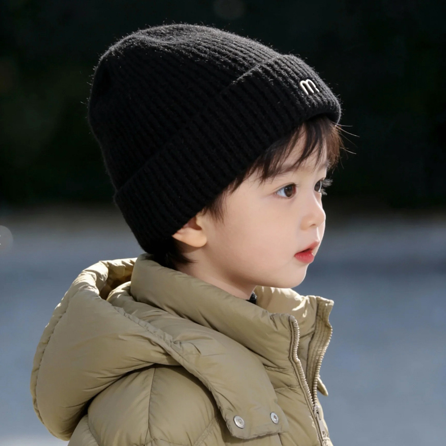 儿童帽子秋冬季保暖加厚针织套头帽男女宝宝简约百搭防风毛线帽潮,淘宝优惠券,粉丝福利购,淘宝优惠卷