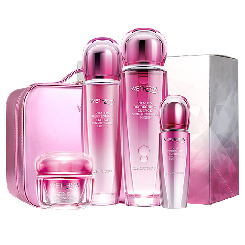 温碧泉化妆品套装正品旗舰店补水 温碧泉水柔面部护理套装