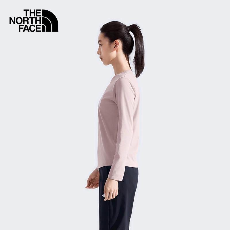 北面女速干印花LOGO长袖T恤休闲运动户外透气TheNorthFace|8CK0 - 图1