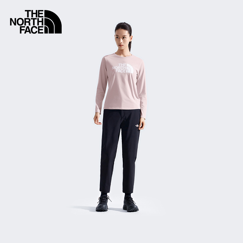 北面女速干印花LOGO长袖T恤休闲运动户外透气TheNorthFace|8CK0 - 图0