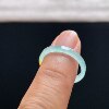 Natural A-grade ice yellow jade square ring