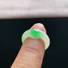 Myanmar natural A-grade ice waxy floating green jade ring