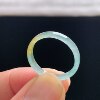 Natural A-grade ice yellow jade square ring