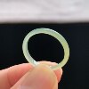Natural A-grade ice yellow jade ring
