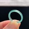 Natural A-grade ice sky blue jade ring
