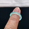 Natural A-grade ice jade white moonlight ring