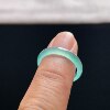 Natural A-grade ice sky blue jade ring