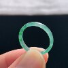 Natural A-grade ice jade floating flower plain ring