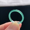 Natural A-grade ice sky blue jade ring