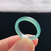 Natural A-grade ice grape flesh jadeite ring