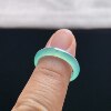 Natural A-grade ice grape flesh jadeite ring
