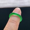 Natural A-grade ice-green jade ring